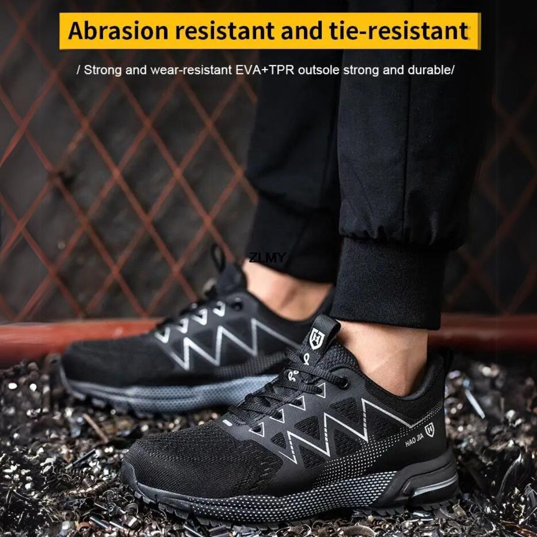 Safety Work Shoes with Steel Toe | Puncture Resistant and Breathable