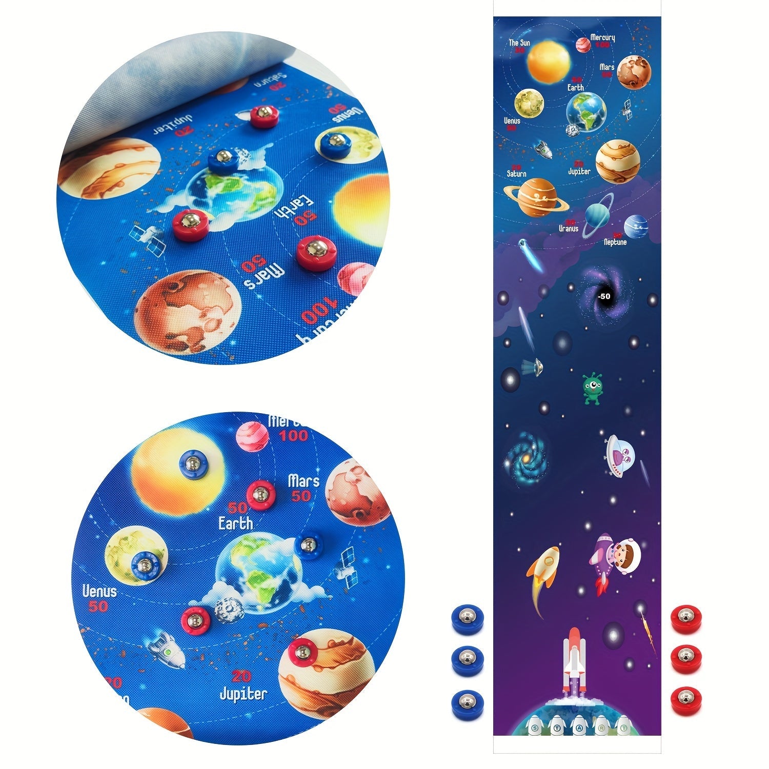 SpaceExplorer - Mini Shuffleboard Game for Kids Aged 6-8