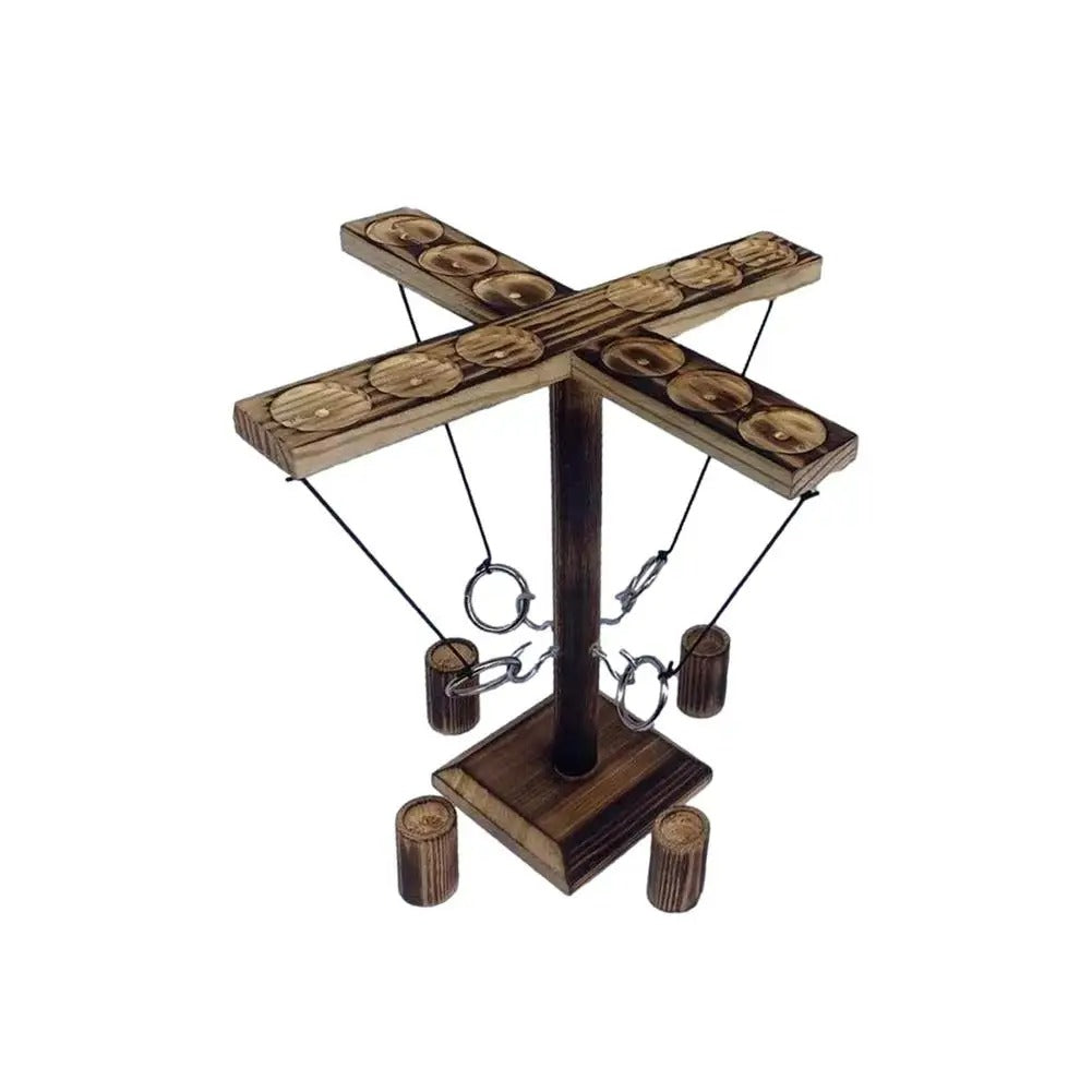 SpeelSlim - Wooden Ring Toss Game for Indoors and Outdoors