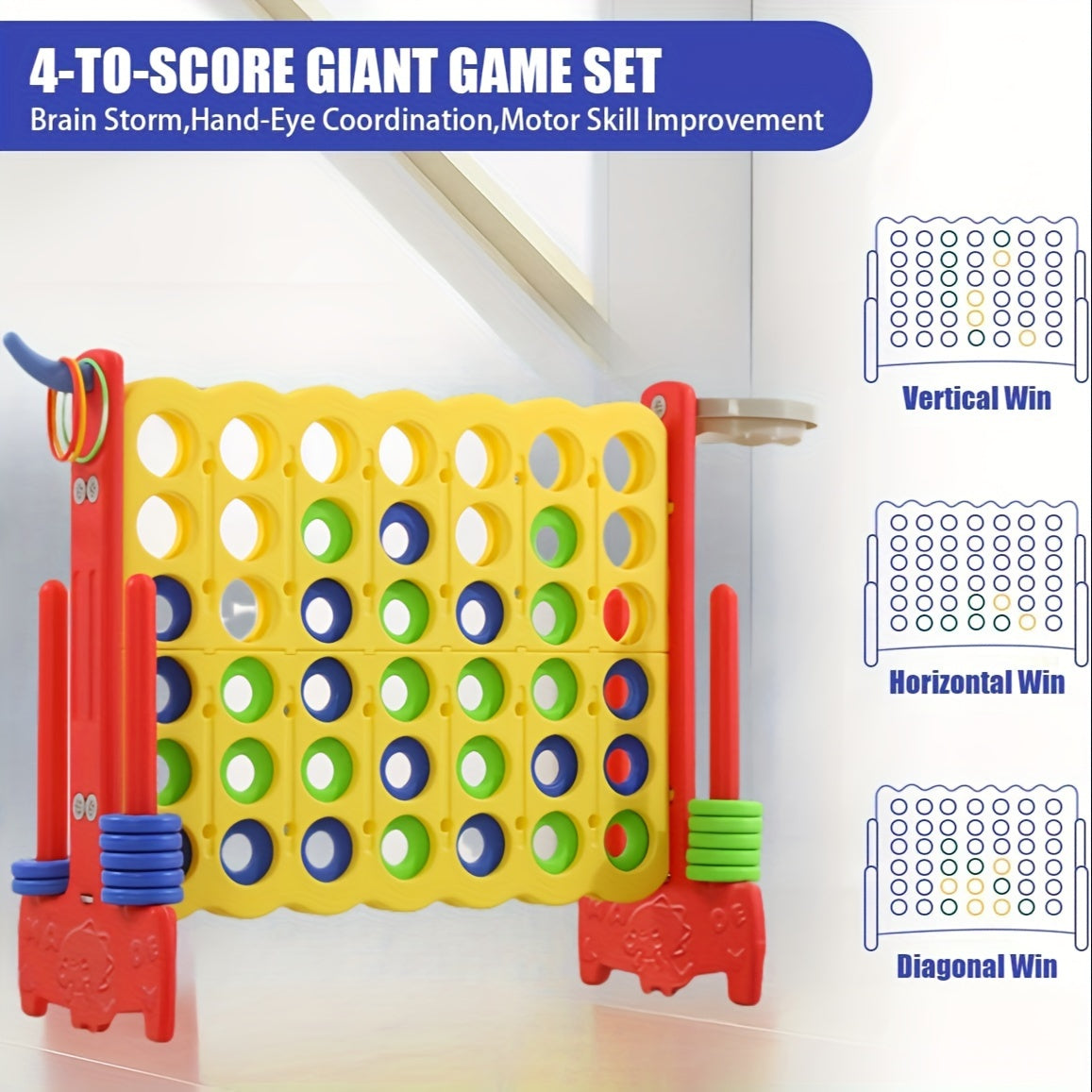 SpeelplezierXL - Giant 3-in-1 Game Set for Children Aged 3-6 Years