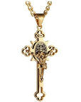 St. Benedict Protection Cross Power Pendant Necklace