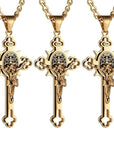 St. Benedict Protection Cross Power Pendant Necklace