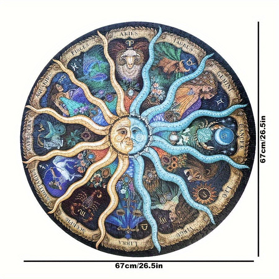 StarGaze - 1000-piece Zodiac Round Puzzle for Adults