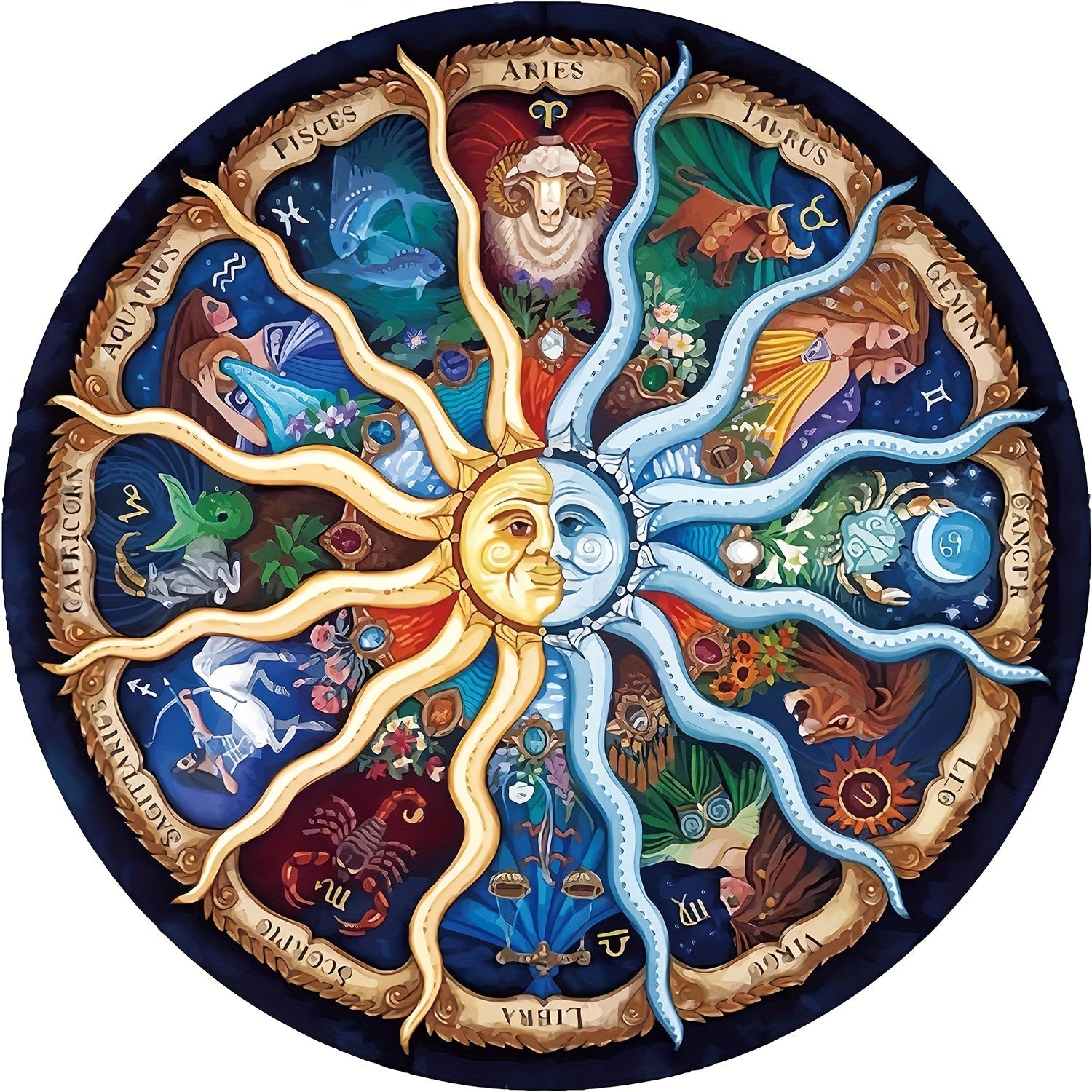 StarGaze - 1000-piece Zodiac Round Puzzle for Adults