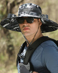 Stefan - Solar Fan Hat with Wide Brim, Solar and USB Charging Station for Fishing Hat
