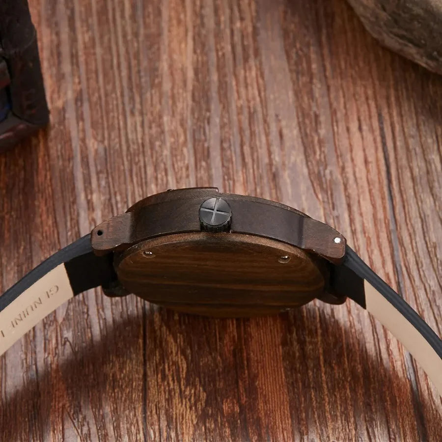 Stellan – Wooden Watches with Leather Strap
