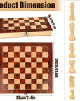 Strategic3in1 - Wooden Chess Set with Checkers and Backgammon