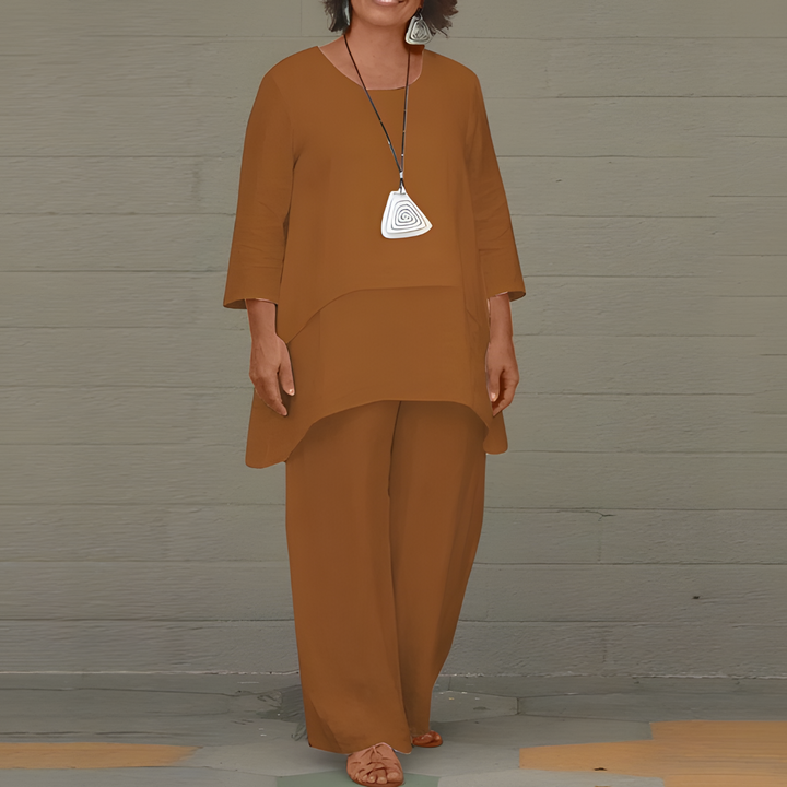 Stylish 2-Piece Linen Set for Women - Marina