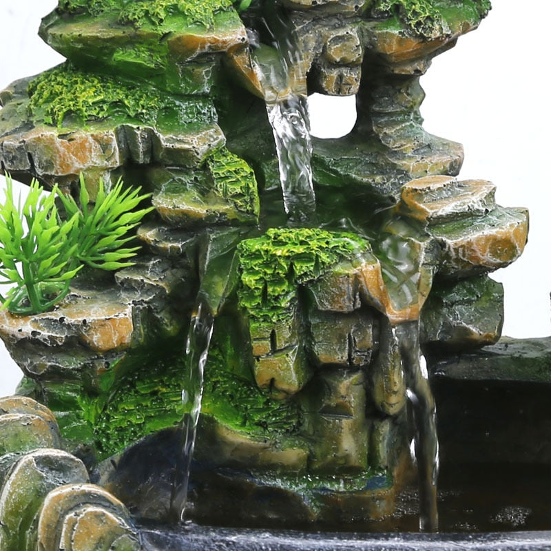 Stylish indoor water fountain tabletop fountain with LED lighting - Zenflow