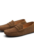 Suede men's loafers in Italian style - Robert