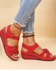 Summer Platform Sandals with Velcro Closure