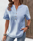 Summer blouse with a striped pattern - Amira