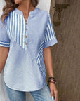 Summer blouse with a striped pattern - Amira