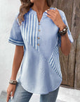Summer blouse with a striped pattern - Amira