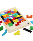 TangramIQ - Wooden 3D Brain Teaser for Children Educational Montessori Toy