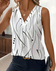 Thea - Sleeveless Blouse with V-Neck