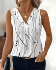 Thea - Sleeveless Blouse with V-Neck