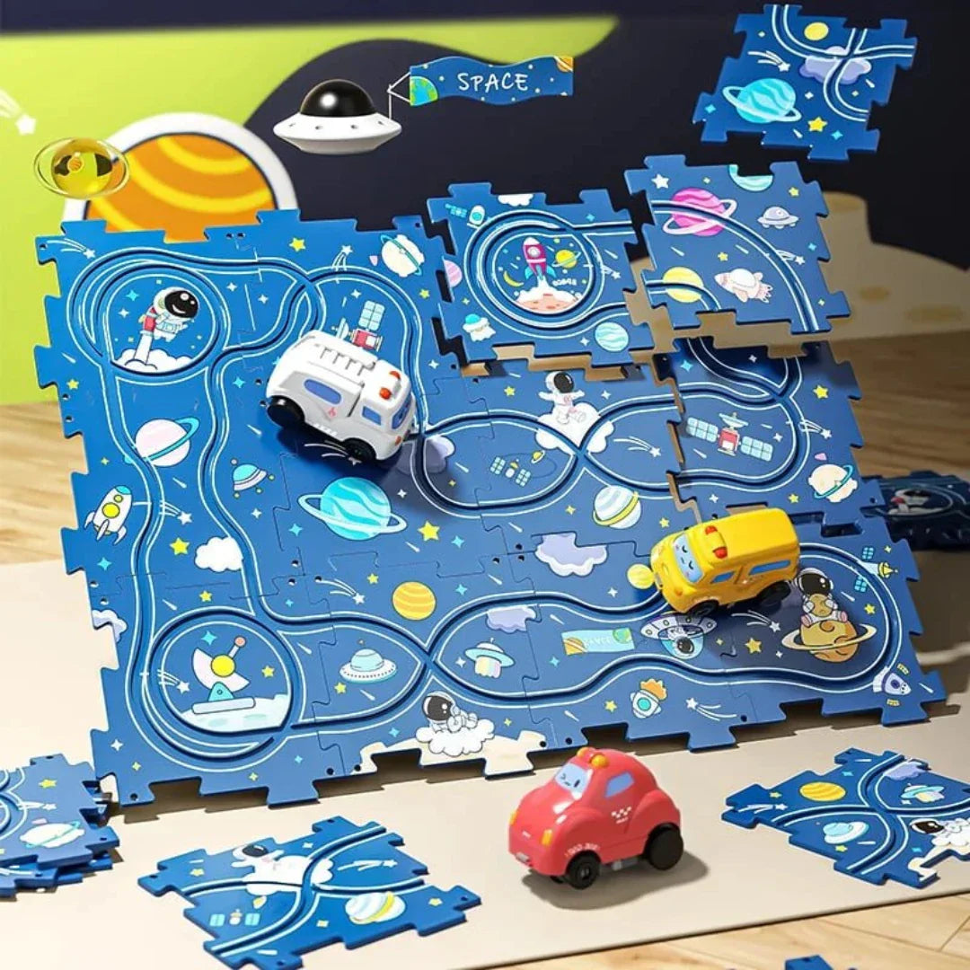 Toy Car Set - Educational Puzzle Mat for Children