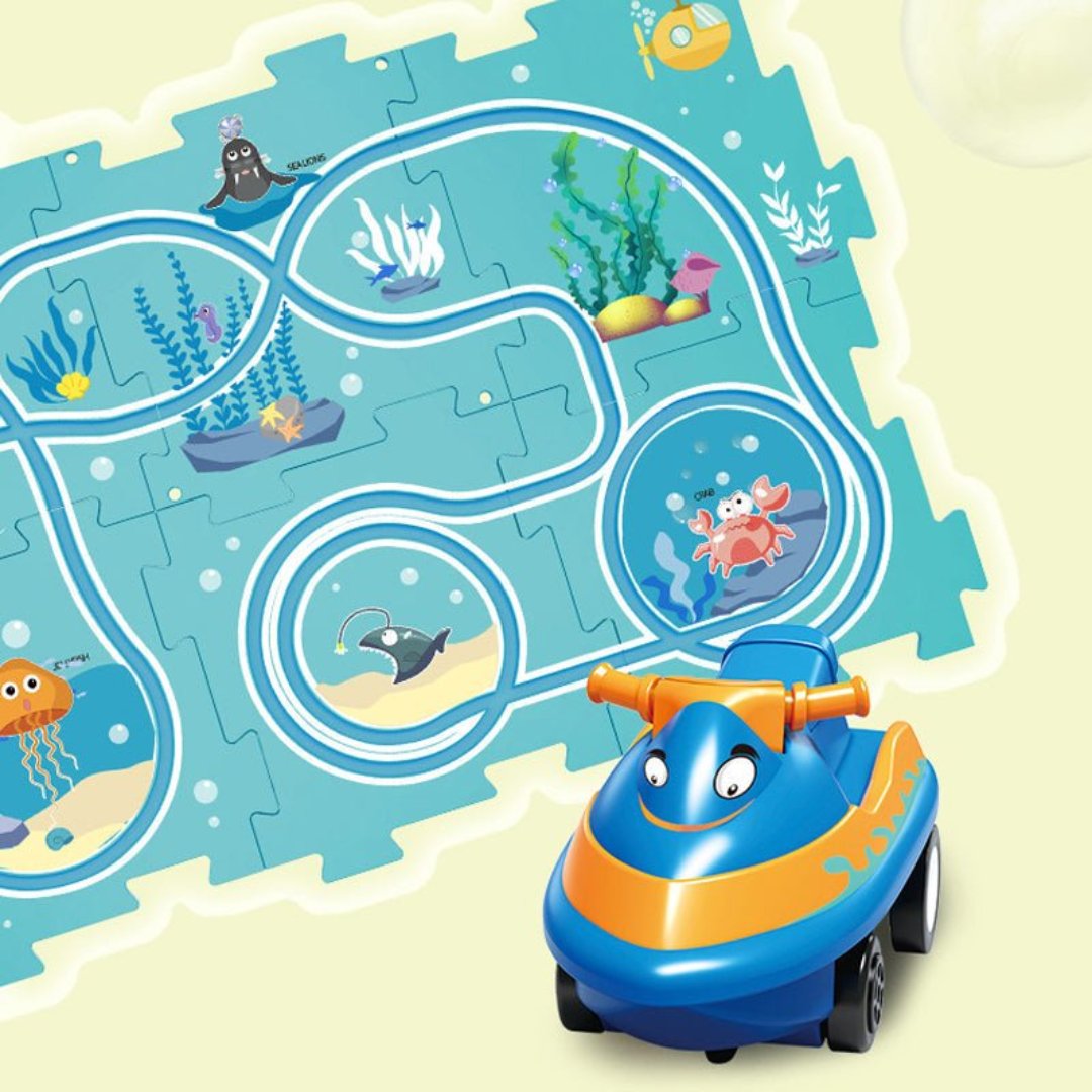 Toy Car Set - Educational Puzzle Mat for Children