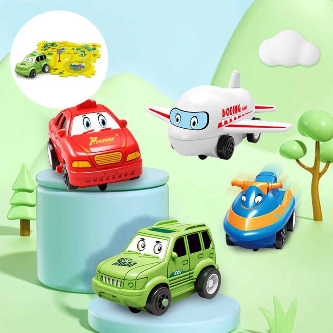 Toy Car Set - Educational Puzzle Mat for Children