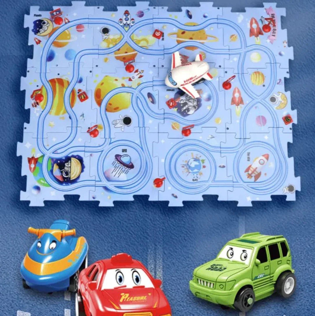 Toy Car Set - Educational Puzzle Mat for Children