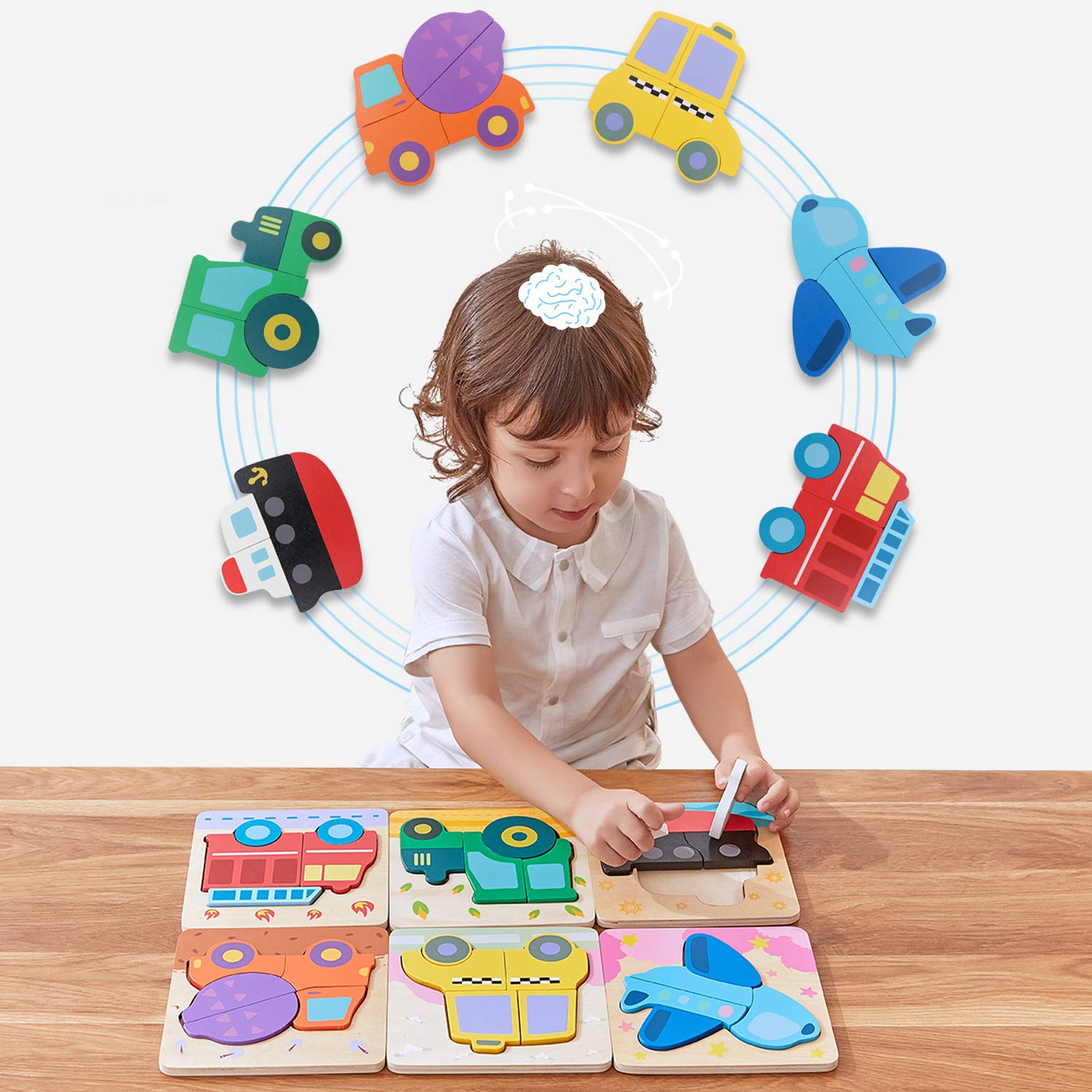 Transport Puzzles - Promotes Recognition and Skills