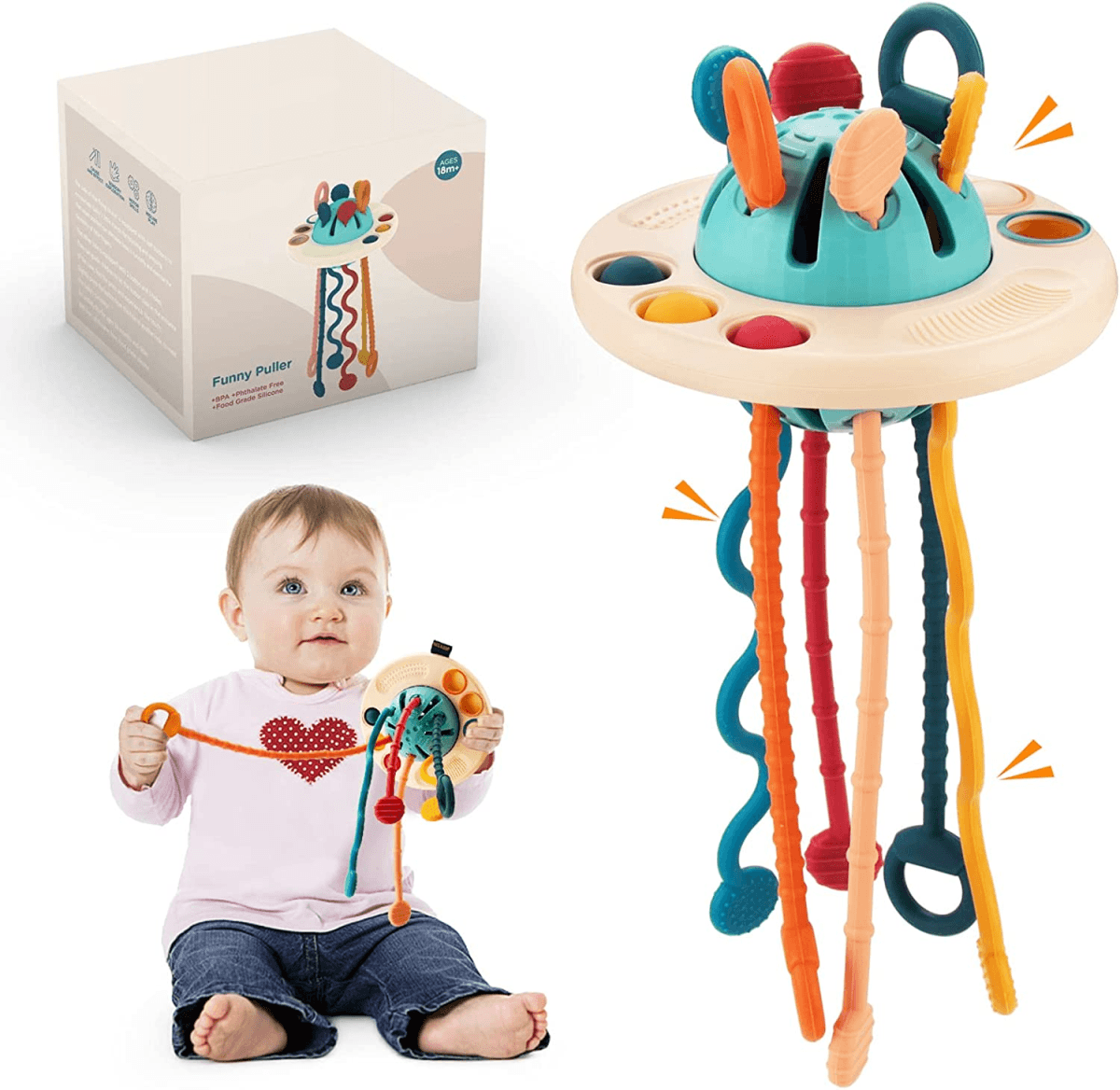 UFO Pull-along Toy - Motor and Sensory Development