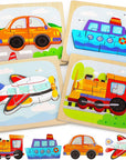 Vehicles Puzzles - Educational Toy Set