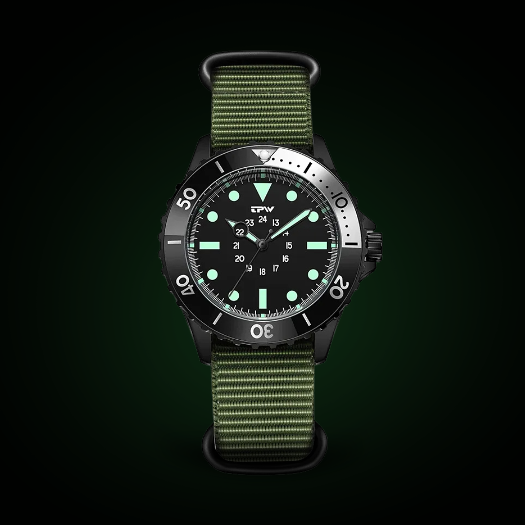 Waterproof Tactical Field Watch in Diver Style