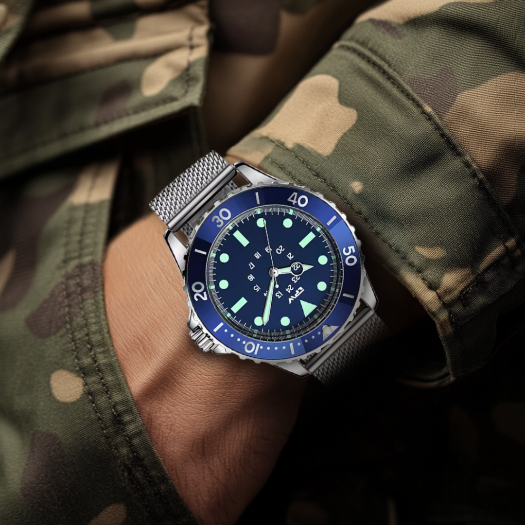 Waterproof Tactical Field Watch in Diver Style
