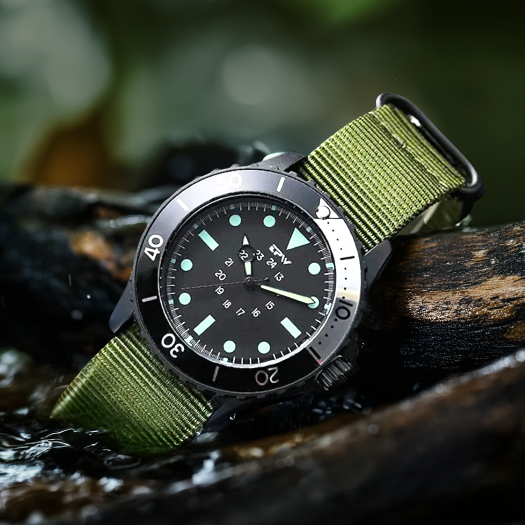 Waterproof Tactical Field Watch in Diver Style