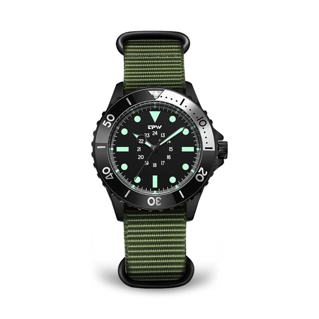 Waterproof Tactical Field Watch in Diver Style