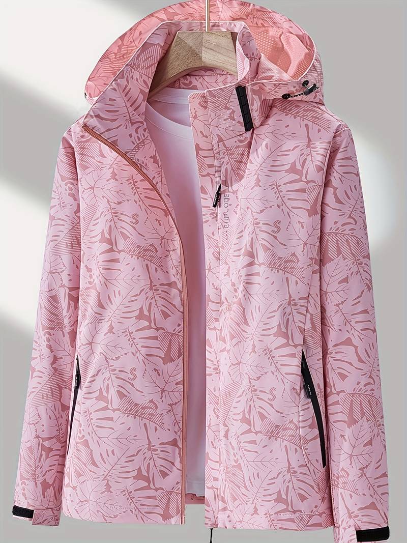 Waterproof and windproof jacket with hood for women - Olda