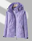 Waterproof and windproof jacket with hood for women - Olda
