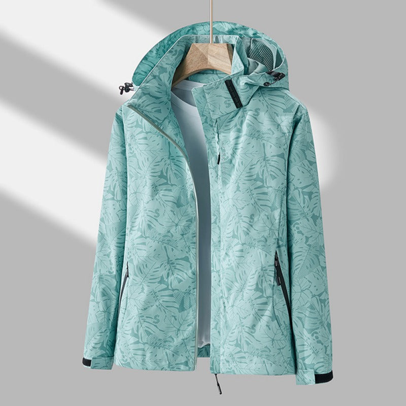 Waterproof and windproof jacket with hood for women - Olda