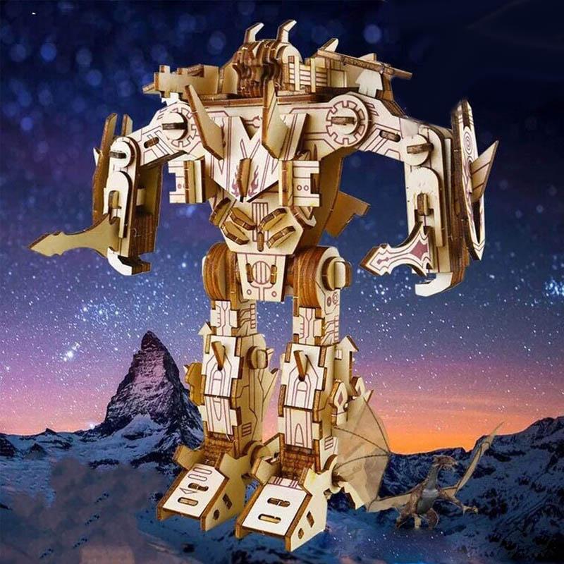 WoodCraft - Wooden 3D Puzzle and Construction Set for Adults