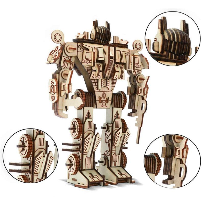 WoodCraft - Wooden 3D Puzzle and Construction Set for Adults