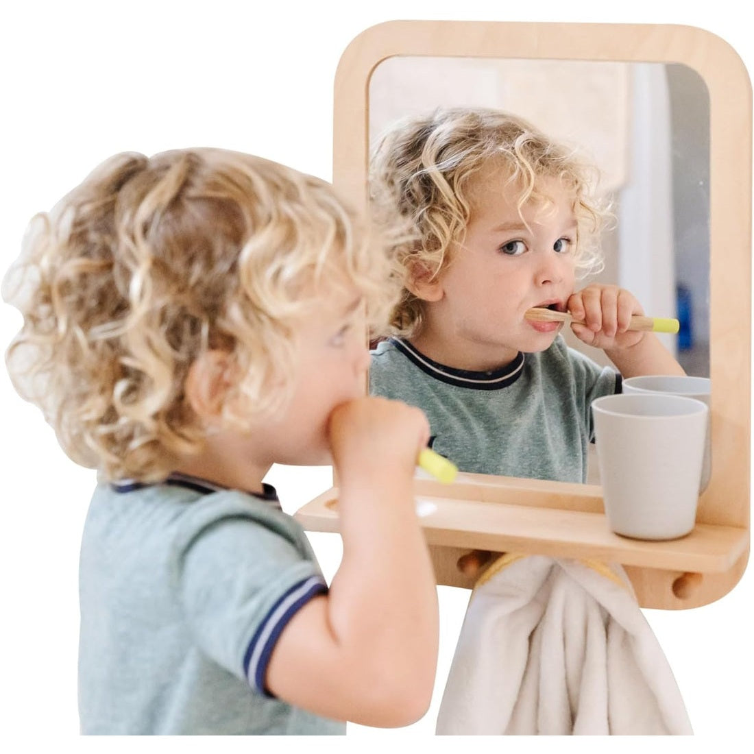 Wooden Acrylic Mirror - Stimulate Self-Discovery Sensory Play