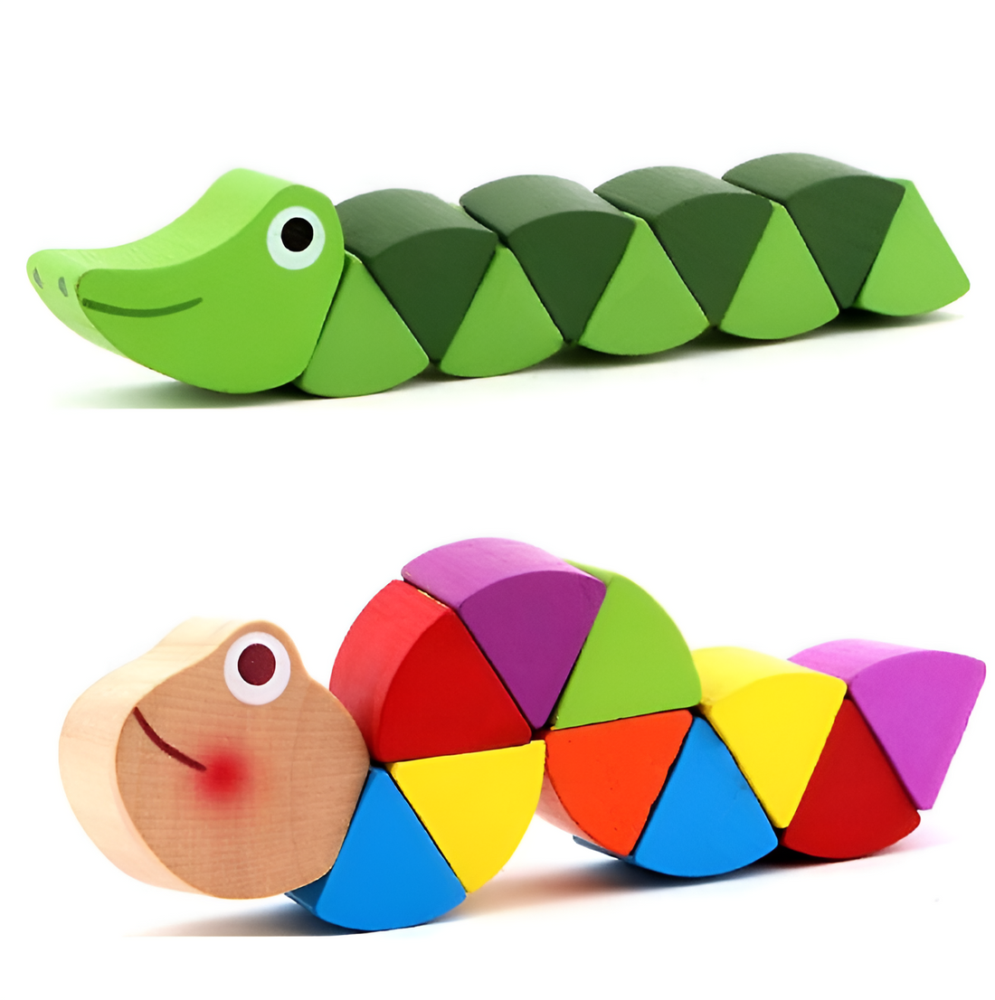 Wooden Caterpillar - Spin and Play