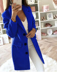 Yulianna – Solid Colour with Collar, Long Coat