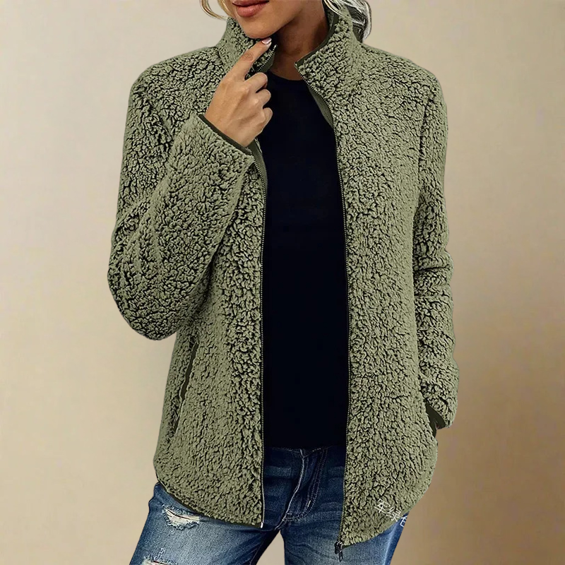 Zena – Fleece Jacket with Double Pockets
