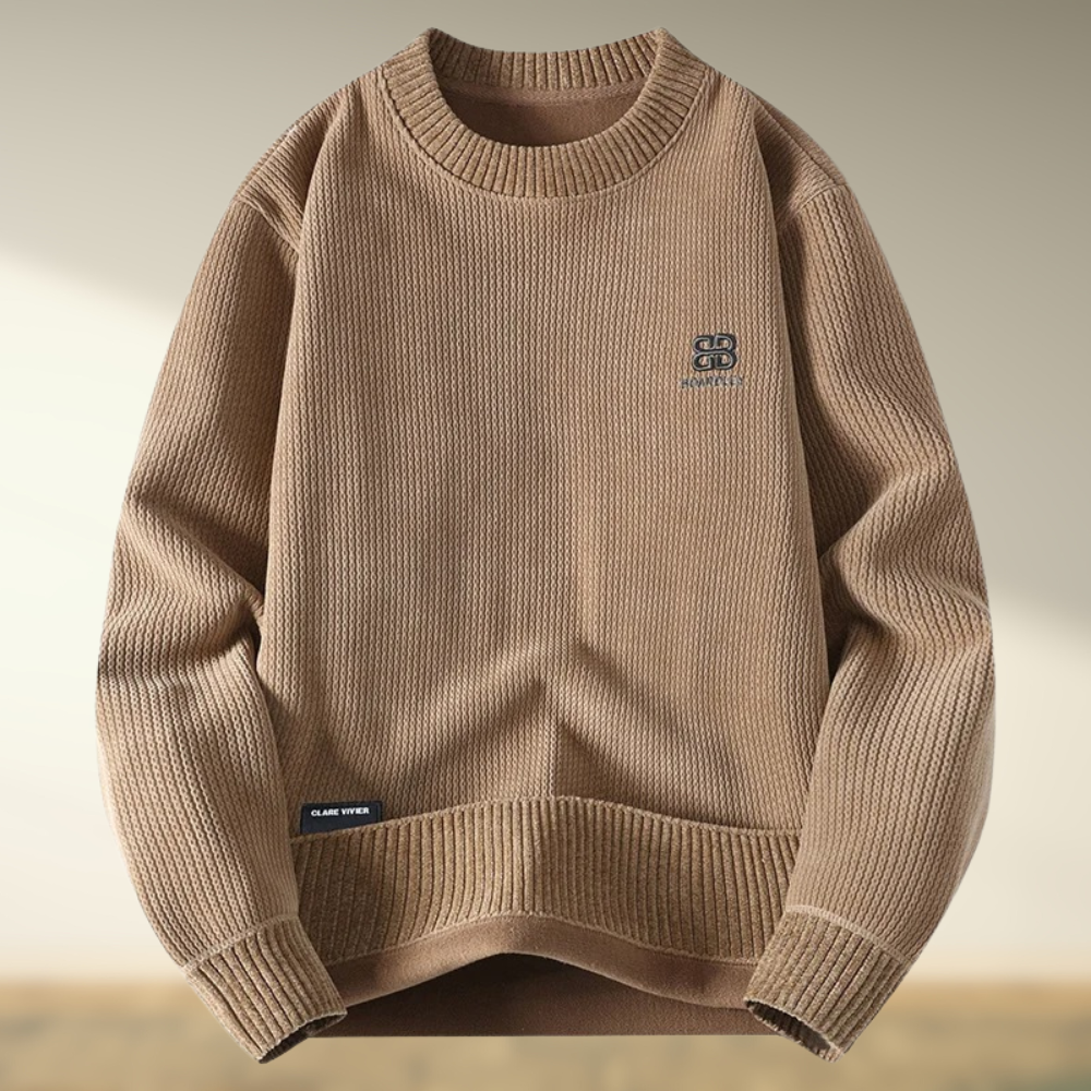 Zenas – Round Neck Embroidered Sweater