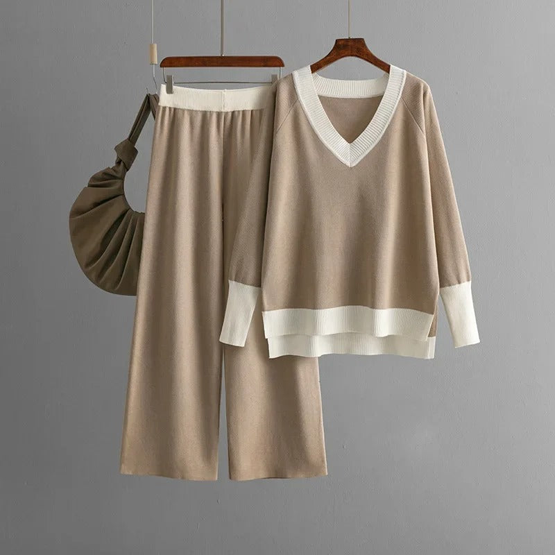 Zenon - Casual V-Neck Loose Set