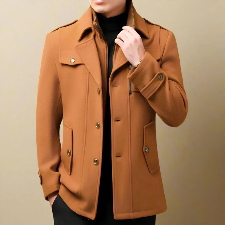 Zeron – Double Collar Wool Coat