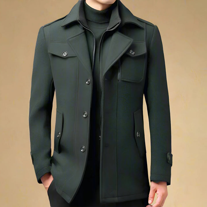 Zeron – Double Collar Wool Coat