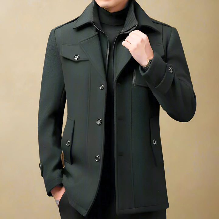 Zeron – Double Collar Wool Coat