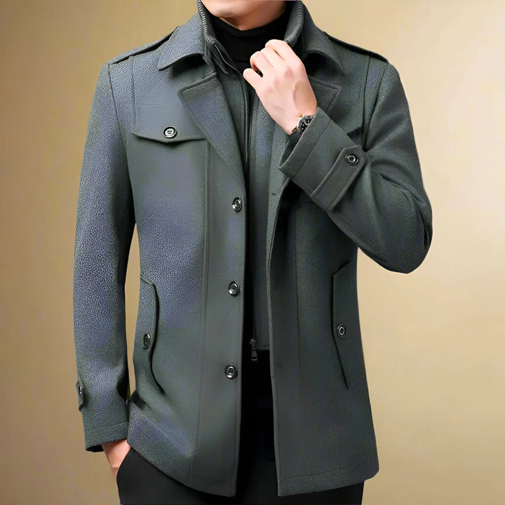 Zeron – Double Collar Wool Coat