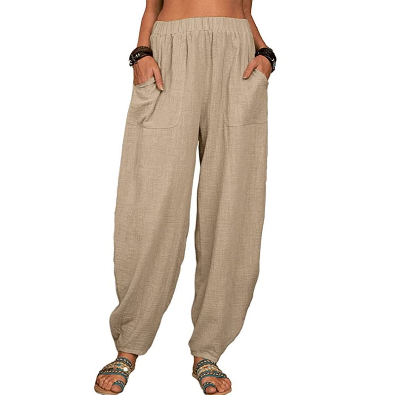Zinzi - Casual Harem Trousers Made from Cotton and Linen