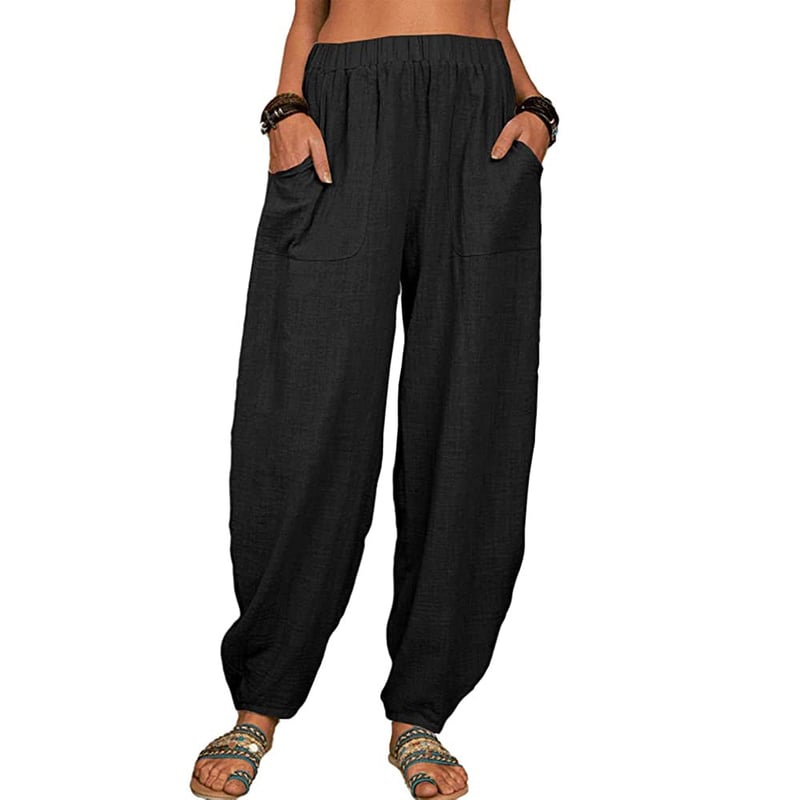 Zinzi - Casual Harem Trousers Made from Cotton and Linen