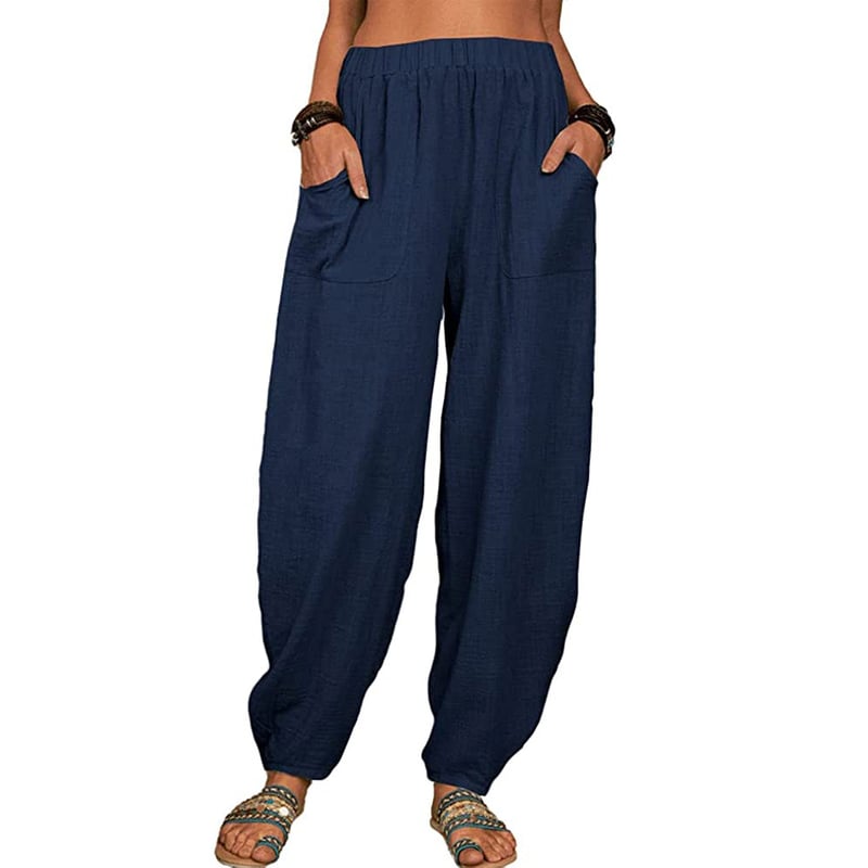 Zinzi - Casual Harem Trousers Made from Cotton and Linen